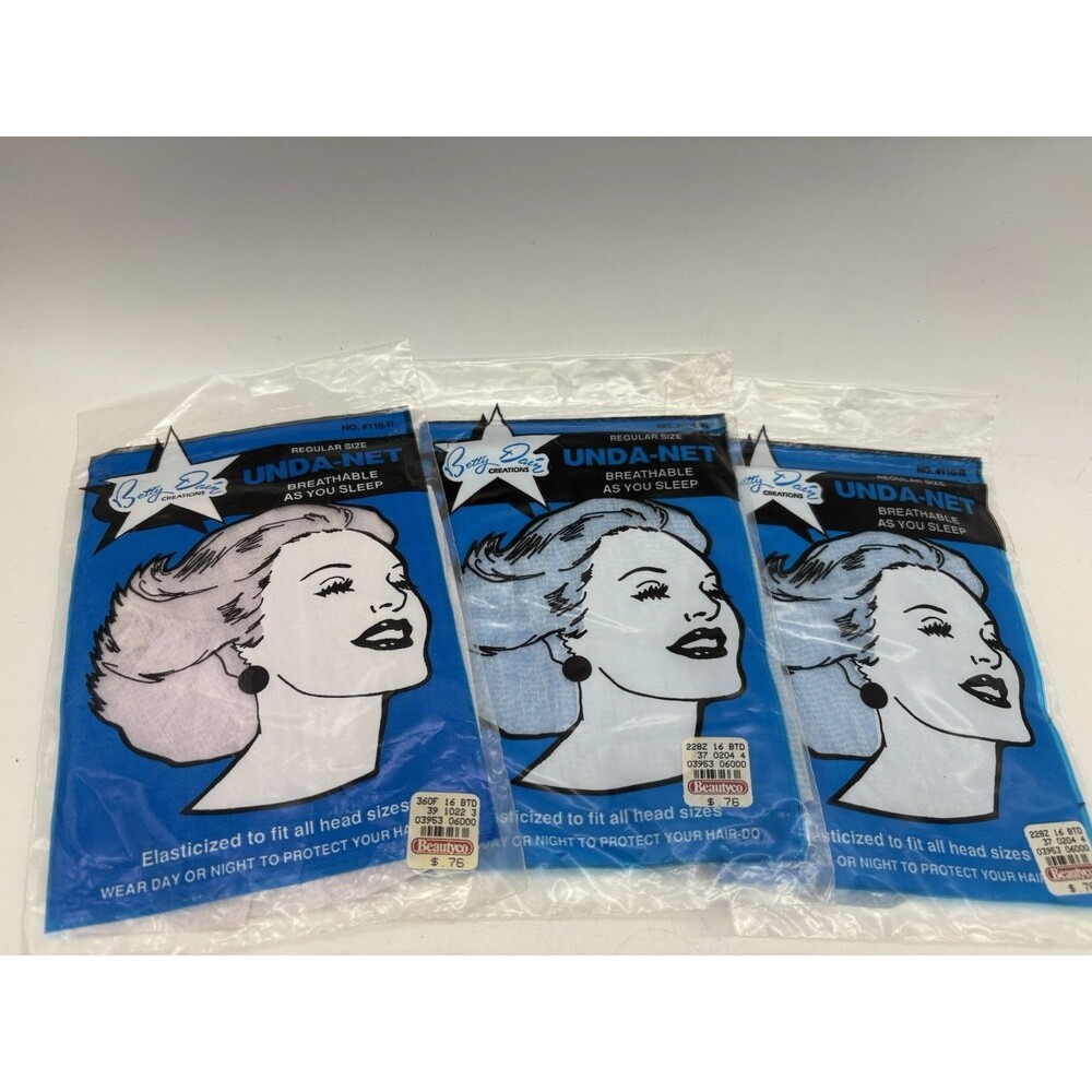 Vintage Betty Dain UNDA-NET Hair Nets NOS Lot of 6 Beauty Salon Ephemera